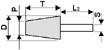 Brousící tělísko kuželové se stopkou bílé - T52 20/10x32-6x40