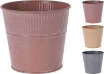 květináč dekorační 12,5cm kov mix barev