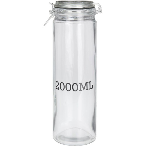 dóza hermetická 2000ml skl. s patentním uzávěrem, potisk