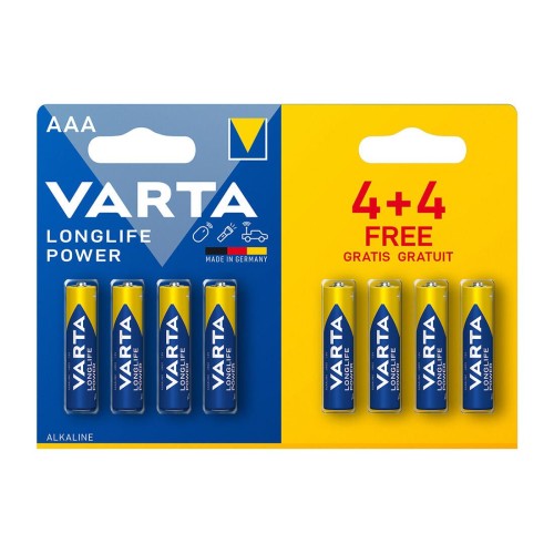 baterie mikrotužková AAA LR03 (4+4ks) alkalická Longlife Power VARTA
