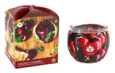 svíčka vonná sklo čokoláda třešeň 90g