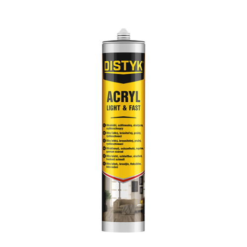 Akrylový brousitelný tmel DISTYK Line 310 ml bílá