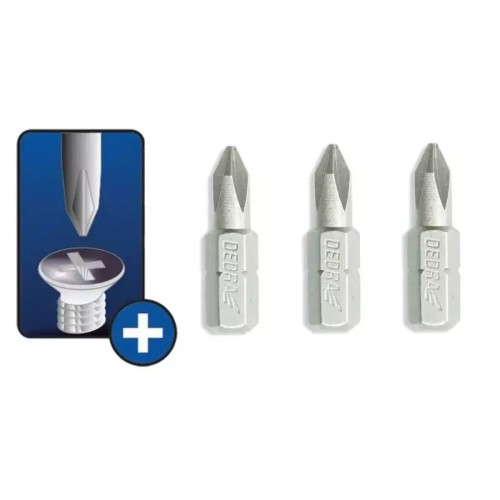 Šroubovací bity ploché Phillips PH0x25mm, 3ks blistr