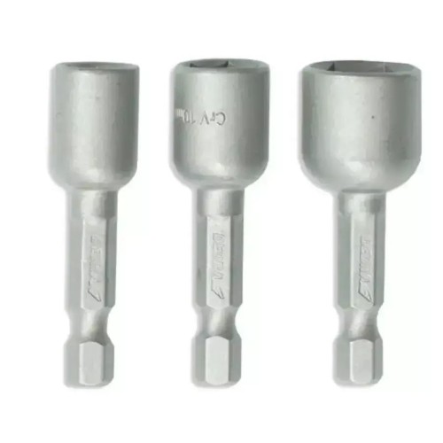 Sada magnetických nástavců 3ks: 8,10,13x48mm, 1/4