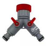 Dvojitá přípojka na vodovodní kohoutek 1/2”–3/4”, bez obalu