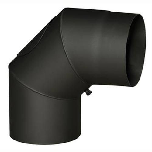 koleno kouřové s otv. 120mm/90st.t.1,5mm černé
