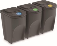 koš na tříděný odpad 3x35L PH šedivý