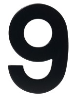 číslo domovní č. 9 95mm nerez černé
