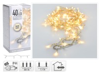 osvětlení vánoční 3m 40LED teplá bílá TRA drát
