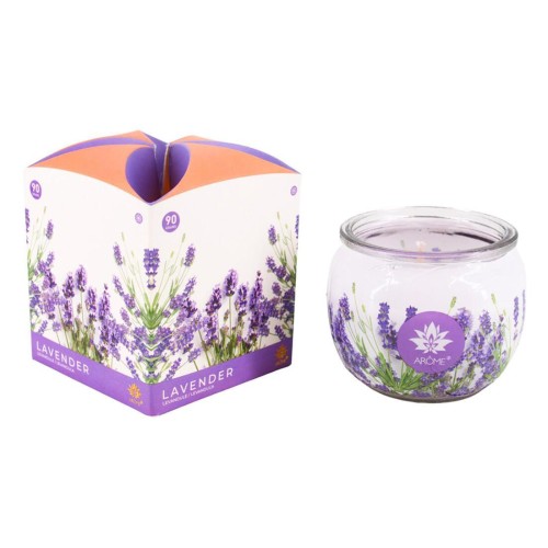 svíčka vonná sklo LEVANDULE 90g hoří 22hod.