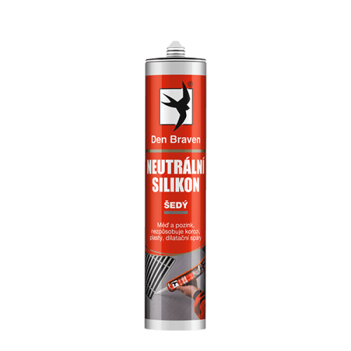 Neutrální silikon 280 ml kartuše šedá