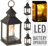 lucerna LED 23x10x10cm sklo/PH ČER s časovačem