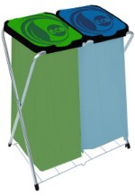 stojan na tříděný odpad  ECO-GLOBE 2 66x42x81cm s mřížkou