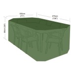 plachta krycí na set 6 židlí + obdél. stůl 270x180x89cm PE 90g/m2