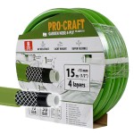 Zelená zahradní hadice Procraft PR-4GH1315 4 vrstvy, 1/2” 15 m | PR-4GH1315