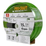Zelená zahradní hadice Procraft PR-4GH1315 4 vrstvy, 1/2” 15 m | PR-4GH1315