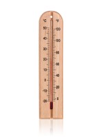 teploměr 20cm (- 20 až + 50 st. C) dřev. světlý