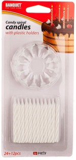 svíčka narozeninová 6x0,5cm (24svíček, 12bodců) MY PARTY BÍ