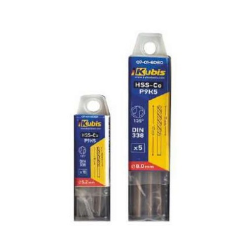 Kobaltový vrták Co5 do kovu R9K5 10.5 mm, stopka10 mm, vrcholový úhel 135*, DIN338 | 07-01-6105