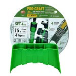 zahradní hadice 1/2” 15m černo-žlutá s příslušenstvím PR-4KAT1310 Procraft
