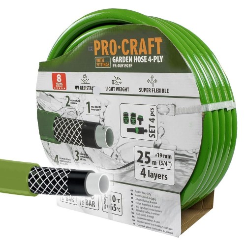 zahradní hadice 3/4” 25m 4 vrstvy zelená PR-4GH1925F Procraft