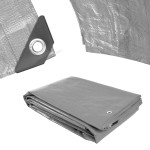 plachta ST 2x3 200g/m2 nepromokavá s oky stříbrná