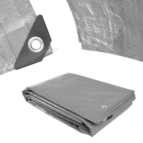 plachta ST 2x3 200g/m2 nepromokavá s oky stříbrná