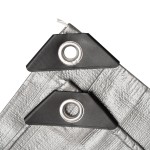 plachta ST 2x3 200g/m2 nepromokavá s oky stříbrná