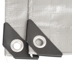 plachta ST 2x3 200g/m2 nepromokavá s oky stříbrná