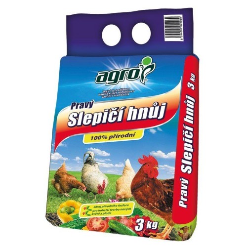 hnůj pravý slepičí 3kg AGRO