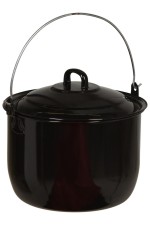 hrnec závěsný 24cm, 6,7l, s poklicí, smalt/uhlík.ocel ČER