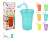 kelímek 380ml s víčkem a brčkem PH mix barev (6ks)