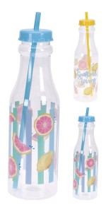 láhev na pití 650ml s brčkem PH mix motivů
