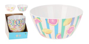 mísa 25cm, 4l melamin ovocný motiv mix