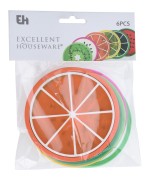 podtácek kulatý pr.9cm silikon mix motivů (6ks)