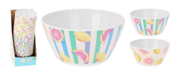 miska 14,5cm, 0,75l melamin ovocný motiv mix