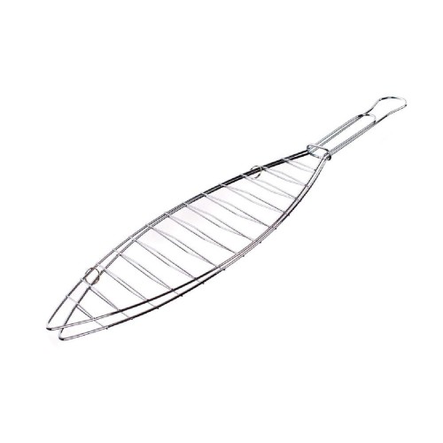 opékač na rybu 30cm BBQ, dřev. rukojeť