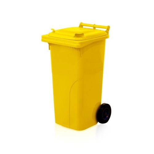 popelnice 240l plastová žlutá s kolečky