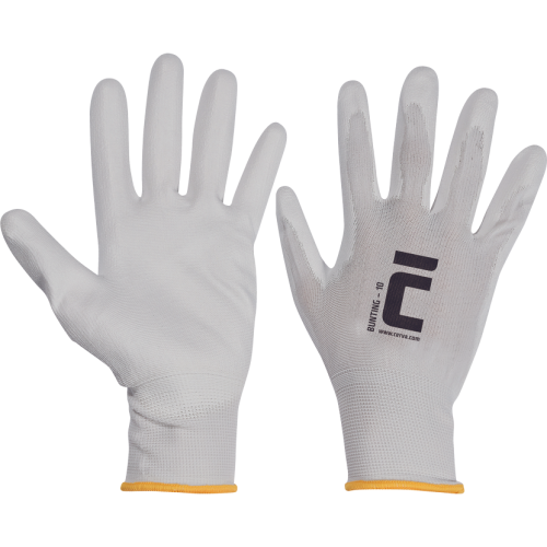 rukavice Bunting nylon PU 11  bílá