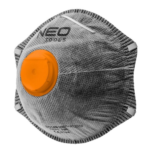 respirátor FFP2 s ventilem aktivní uhlík 3Ks/bal. NEO tools