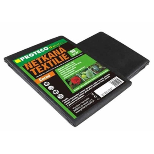 textilie netkaná 1,6x5m černá 50g/m2