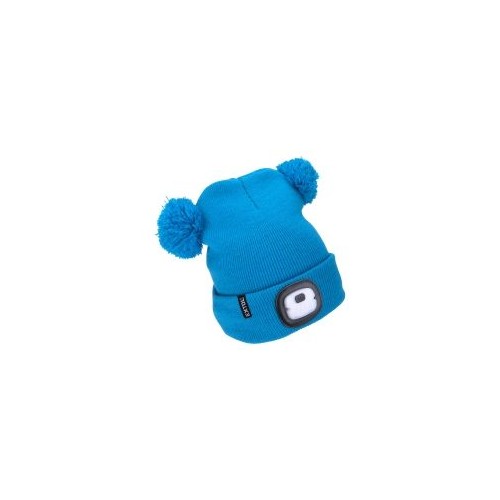 čepice s čelovkou modrá 25lm nabíjecí USB