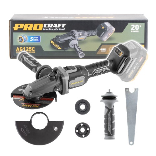 Aku úhlová bruska AG125C Procraft (bez baterie a nabíječky) | AG125C bb