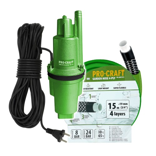 Vibrační čerpadlo Procraft SVN-18 sada s hadicí 15m 3/4” PR-4GH1915 | SVN-18