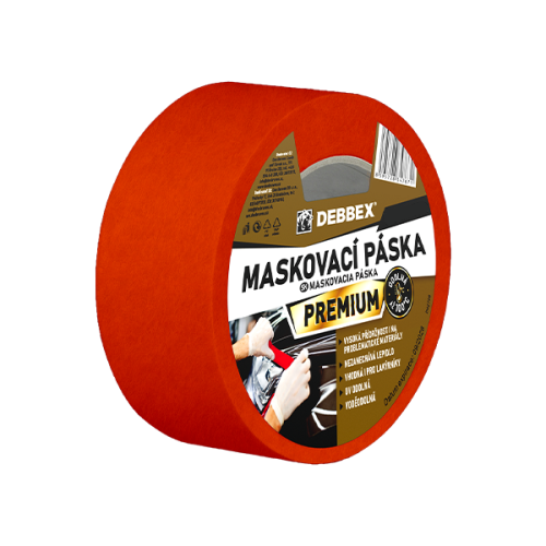 Maskovací páska 100 °C PREMIUM šířka 50 mm 50 m oranžová