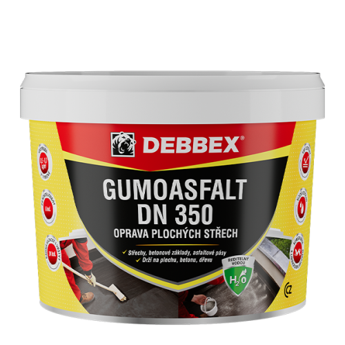 GUMOASFALT DN 350 (na vodní bázi) 10 kg kbelík černá