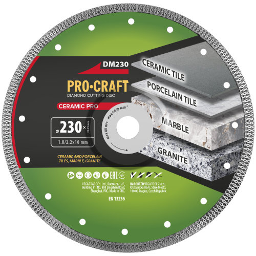 Diamantový řezný kotouč Ceramic PRO Procraft DM230 | DM230