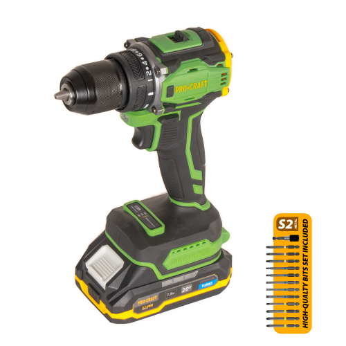 Aku šroubovák Procraft PA18Pro2 + sada bitů | PA18Pro2-1B-C