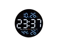 hodiny nástěnné digitální pr.25cm,PH ČER