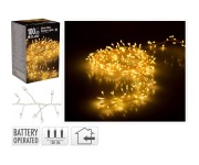 osvětlení vánoční  1,0m 100LED teplá BÍ, STŘ drát